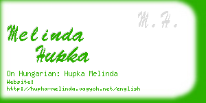 melinda hupka business card